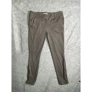 Ann Taylor LOFT‎ Marisa Skinny Pants Olive Brown Ankle Zip Utility Trousers 4